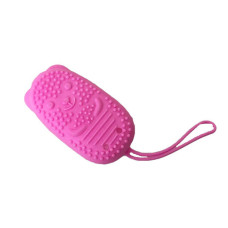 Двостороння масажна мочалка для купання Bath Brush Рожева