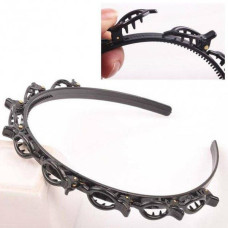 Обруч для волосся із шпильками Hair Twister Headband Чорний