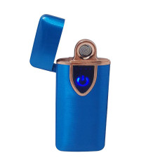 Спіральна сенсорна електрична USB запальничка Lighter Блакитна (ART 018-2)