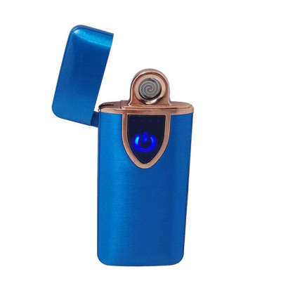 Спіральна сенсорна електрична USB запальничка Lighter Блакитна (ART 018-2)