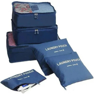 Органайзер дорожнього комплекту 6шт Travel Organiser Kit Синій