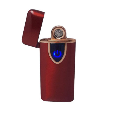 Спіральна сенсорна електрична USB запальничка Lighter Червона (ART 018-2)