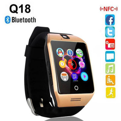 Розумний годинник Smart Watch Q18 чорний із золотом