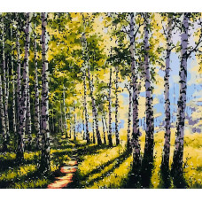 Картина за номерами OTG 6073 "Березовий гай" 40*50см