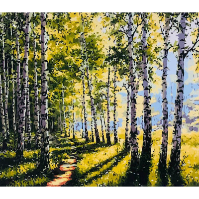 Картина за номерами OTG 6073 "Березовий гай" 40*50см