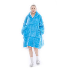Толстовка-плед з капюшоном Huggle Hoodie Блакитна