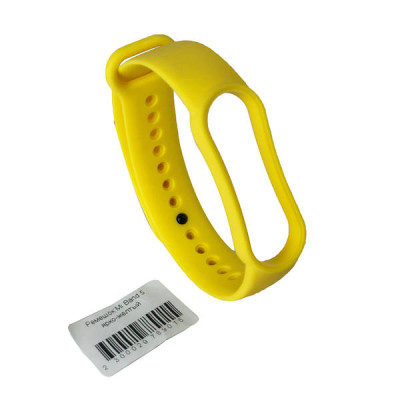 Ремінець силіконовий для Xiaomi Mi Band 5 №9 яскраво-жовтий