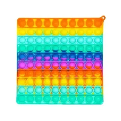 Push Pop It Bubble Fidget XXL іграшка з бульбашками антистрес Квадрат Веселка