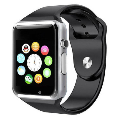 Розумний Годинник Smart Watch А1 silver (англ. версія) + Навушники подарунок