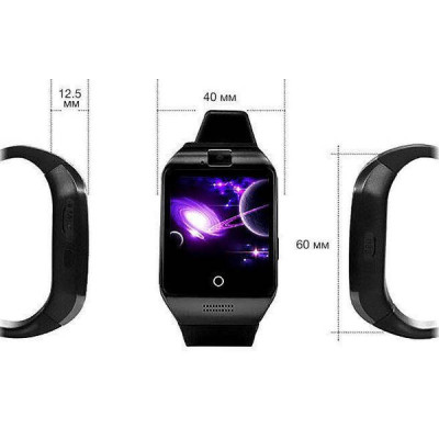 Розумний годинник Smart Watch Q18 чорний з чорним обідкомSep111222333Розумний годинник Smart Watch Q18 чорний з чорним обідком