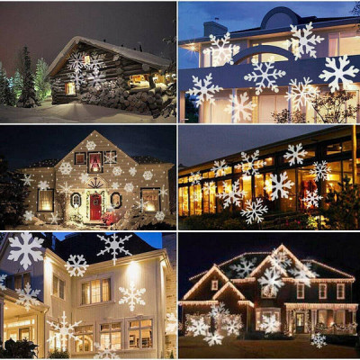 Декоративний вуличний світлодіодний проектор Outdoor lawn snowflake light