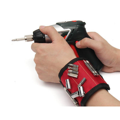 Магнітний Браслет для інструментів Magnetic Wristband Червоний
