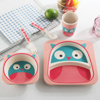 Дитячий бамбуковий посуд Bamboo Kids Set - Сова