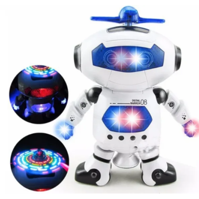 Танцювальний інтерактивний робот, що світиться Dancing Robot Білий + Подарунок