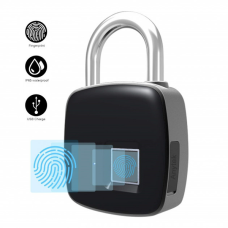 Біометричний навісний замок з відбитком пальця Lock P3 Чорний