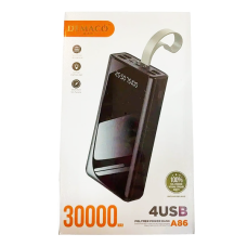 4USB Power bank 30 000 Demaco A86 Чорний