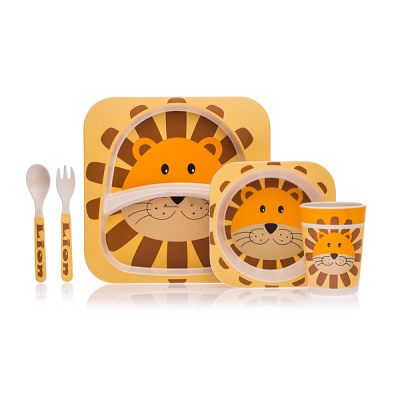 Дитячий бамбуковий посуд Bamboo Kids Set - Лев