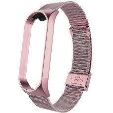 Ремінець Mi Band 5 і 6 Milanese Loop на магніті Рожевий