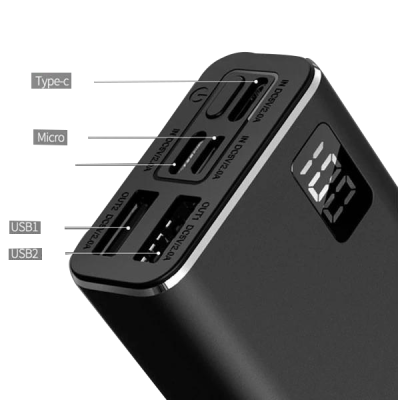 Power Bank Remax Rpp-155 10000Mah Чорний
