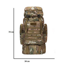 Тактичний армійський рюкзак на 80 л, 70x33x15 см КАМУФЛЯЖ