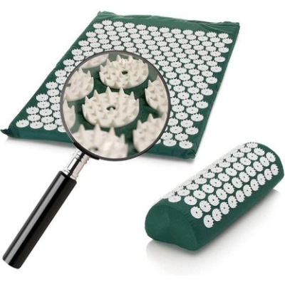 Акупунктурний масажний килимок Acupressure Mat or Bed of Nails Зелений