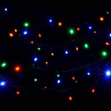 Xmas Нитка 200 LED МУЛЬТИК (чорний провід,15 метрів)