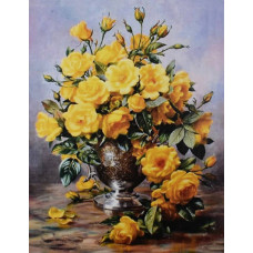 Картина за номерами 31458 "Жовта троянда" 40*50см