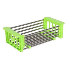Багатофункціональна складана кухонна полиця Kitchen Drain Shelf Rack Зелена