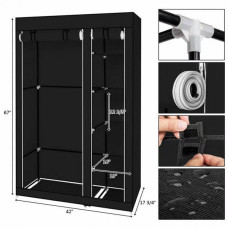Складна тканинна шафа Storage Wardrobe 68110 Чорна