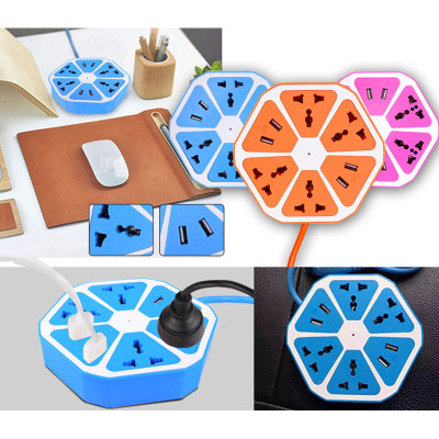 Мережевий фільтр-подовжувач 220V (4 розетки + 4 USB)