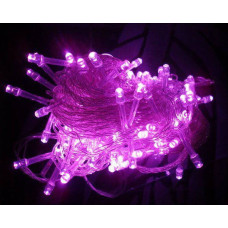 Xmas Нитка 300 LED РОЖОВИЙ (прозорий провід, 20 метрів)