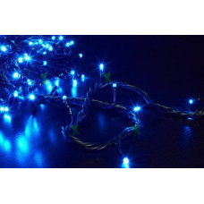 Xmas Нитка 400 LED СИНІЙ (чорний провід,23 метри)