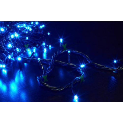 Xmas Нитка 400 LED СИНІЙ (чорний провід,23 метри)