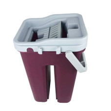 Комплект для прибирання відро та швабра з віджимом Scratch cleaning mop (Mop Bucker) фіолетово-сіре