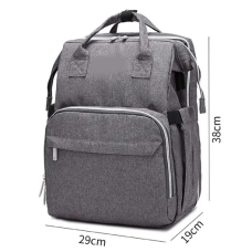 Рюкзак-ліжечко для мами Baby Travel Bed-Bag Сіра