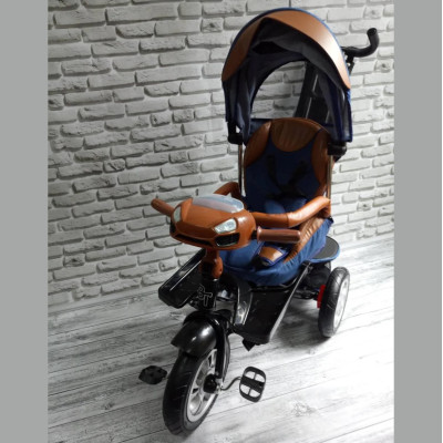 Дитячий триколісний велосипед Best Trike 5099 (СИНІЙ), батьківська ручка та поворотне сидіння