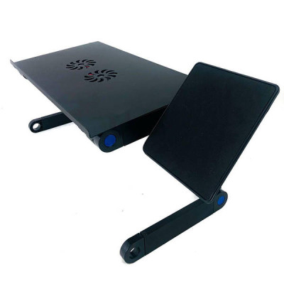 Портативний складний столик для ноутбука з вентиляцією LAPTOP TABLE T6 Чорний