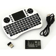 Бездротова клавіатура з тачпадом wireless MWK08 (I8) біла