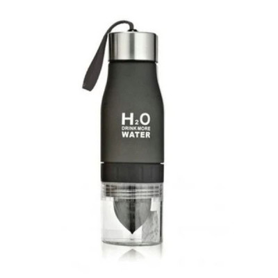 Спортивна пляшка-соковитискач H2O Water bottle Чорна
