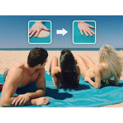 Анти-пісок пляжна диво-підстилка Originalsize Sand Free Mat 200*150 Блакитна