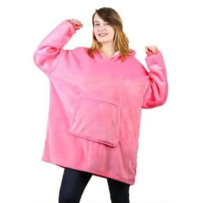 Толстовка-плед з капюшоном Huggle Hoodie Рожевий