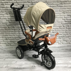 Дитячий триколісний велосипед Best Trike 5099 (БЕЖОВИЙ), батьківська ручка та поворотне сидіння