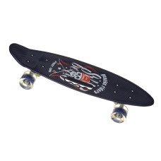 Скейт Пенні борд Best Board SL-AS(108), колеса PU, що світяться, дека з ручкою Череп