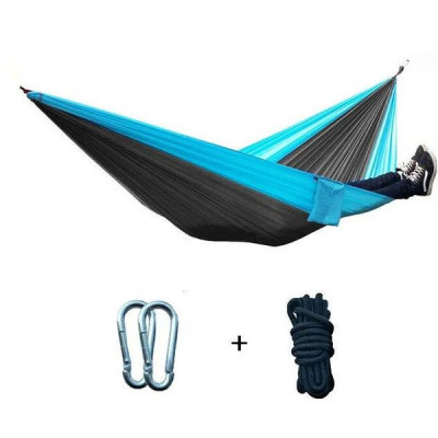 Туристичний Гамак Travel Hammock Блакитно-чорний