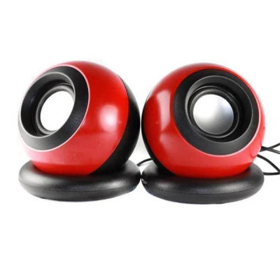 Колонки для ПК SPS D008 комп'ютерні колонки USB Red Optmaster