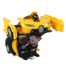 Машинка Трансформер Bugatti Robot Car Size 1:18 Жовта (Variable Mars)