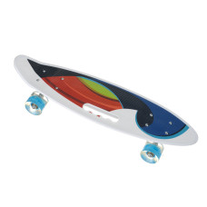 Скейт Пенні борд Best Board SL-AS(108), колеса PU, що світяться, дека з ручкою Білий