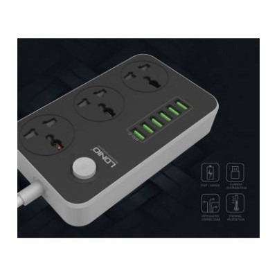 Мережевий подовжувач LDNIO 6USB/3.4A