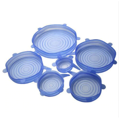 Силіконові універсальні кришки Super stretch silicone lids сині