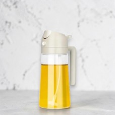 Диспенсер-розпилювач для олії та оцту 2в1 Multifunctional Oiler Бежевий